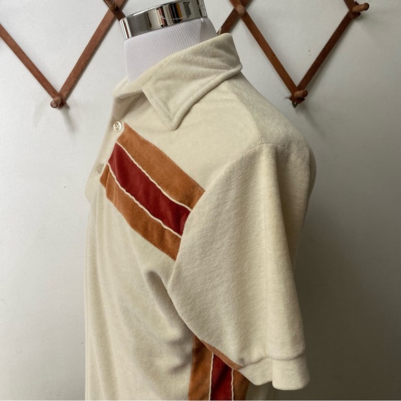 Vintage 1970s Terry Cloth Polo Shirt - Picture 7 of 12